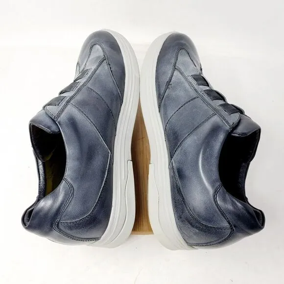 Gravity Defyer Shoes Mens 10.5 Raddley Slip On Grey Leather Sneaker