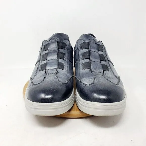 Gravity Defyer Shoes Mens 10.5 Raddley Slip On Grey Leather Sneaker