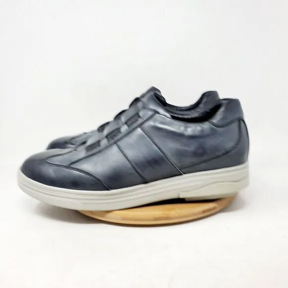 Gravity Defyer Shoes Mens 10.5 Raddley Slip On Grey Leather Sneaker