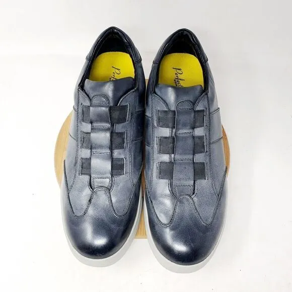 Gravity Defyer Shoes Mens 10.5 Raddley Slip On Grey Leather Sneaker