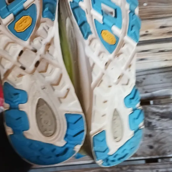 Gray and Yellow Athletic Running Shoes