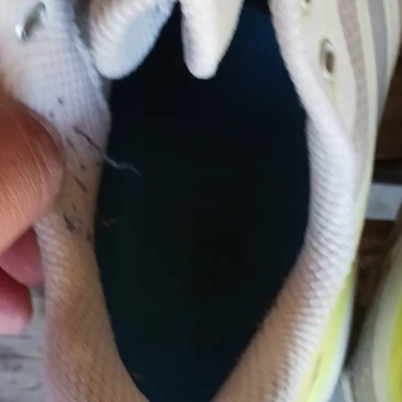 Gray and Yellow Athletic Running Shoes