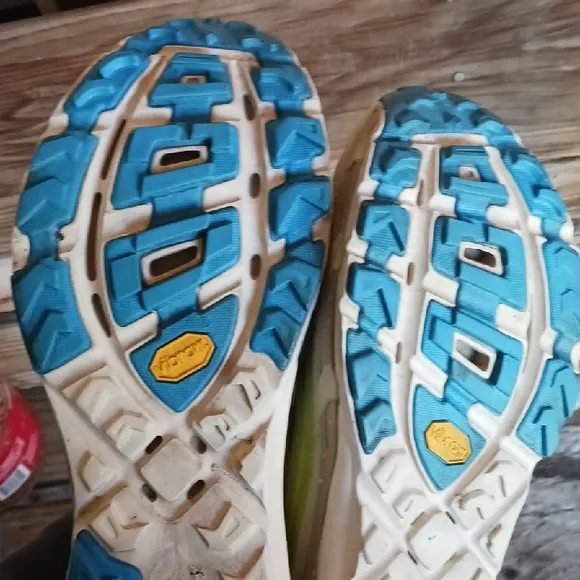 Gray and Yellow Athletic Running Shoes