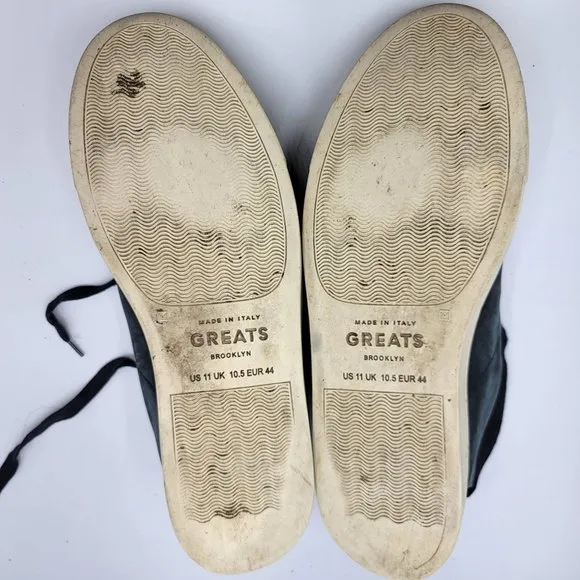 Greats Brooklyn Royale Italy 11 Navy Nubuck Leather Sneaker Casual Oxford Shoes
