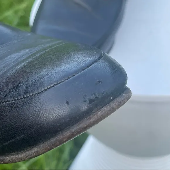 Grenson Footmaster Shoes Mens Size 9 Black Leather Slip-On England Style 7439/01