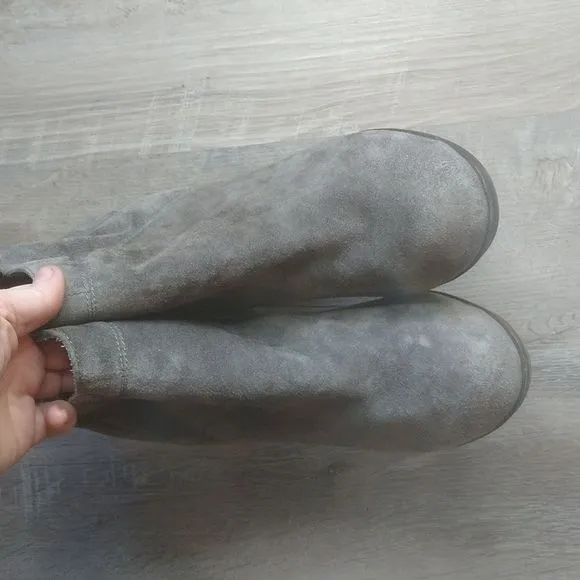Grey Suede Jeffrey Campbell Heel Ankle Boots