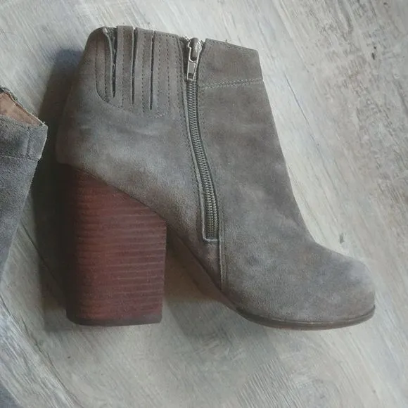 Grey Suede Jeffrey Campbell Heel Ankle Boots