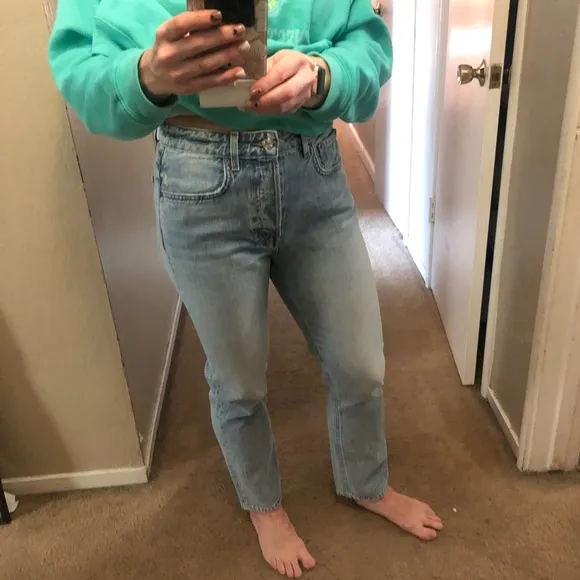 GRLFRND Karolina High Rise Straight Crop in Phoenix NWT