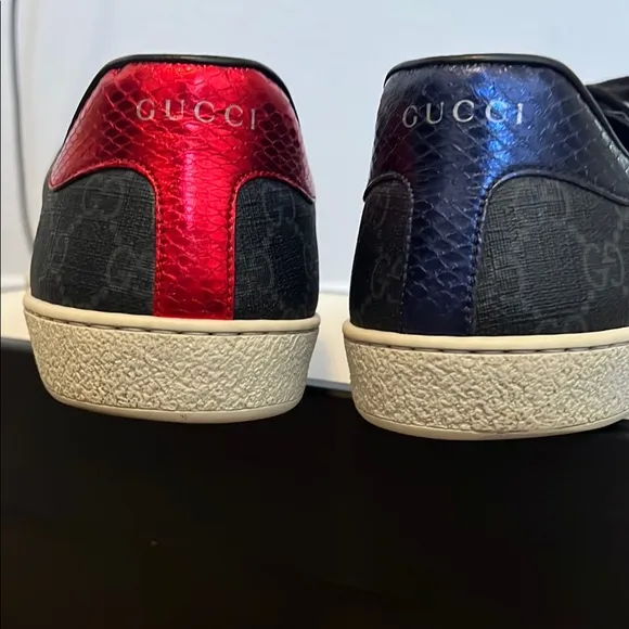 Gucci Black and Red Sneakers with Sporty Design