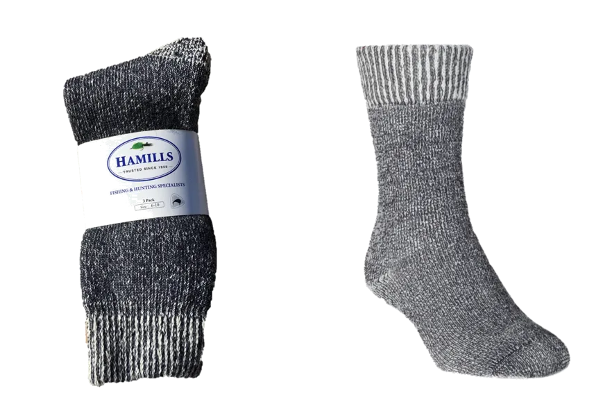 Hamills 3 Pack Socks 75% Merino Wool