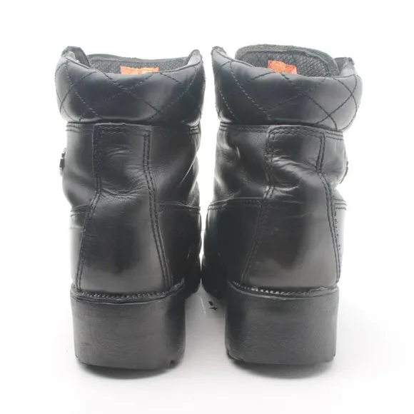 Harley Davidson Biker Moto Combat Boots Black Leather Women's Size 10