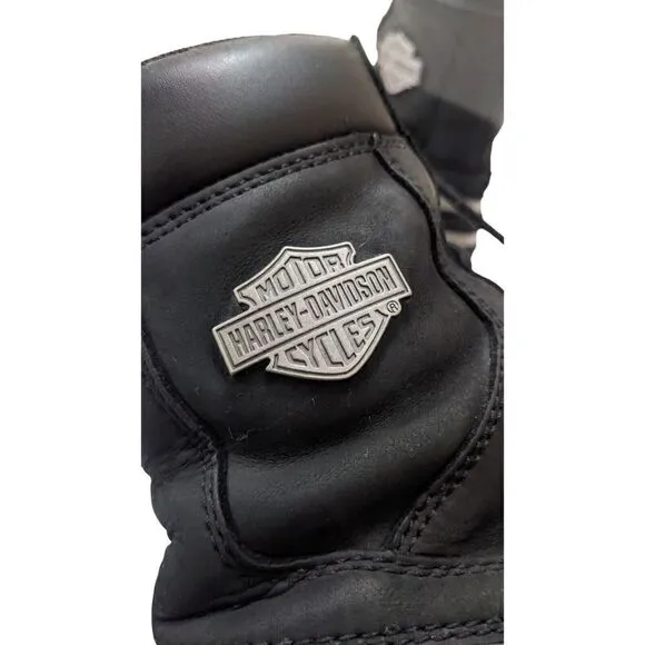 Harley Davidson Bradford Men’s 11 M Black Leather Biker Boots 7.75 Shaft D96212