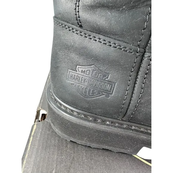HARLEY-DAVIDSON Mens Altman Western Classic Work Boots Waterproof Black Sz 11 M