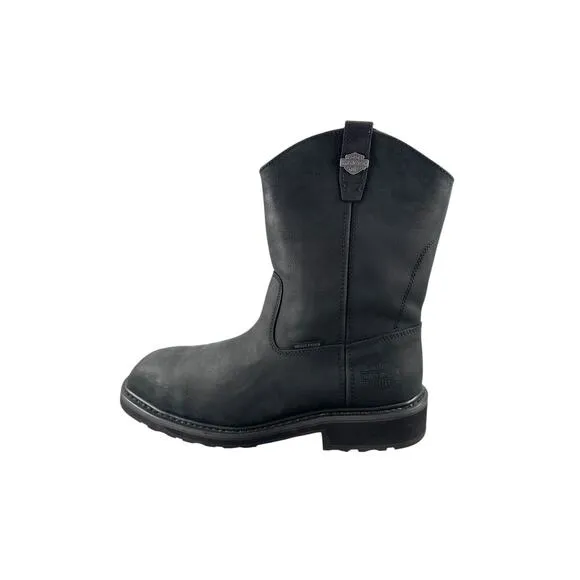 HARLEY-DAVIDSON Mens Altman Western Classic Work Boots Waterproof Black Sz 11 M