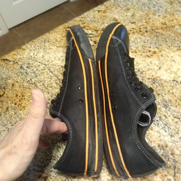 Harley-Davidson Men’s D93197 Biker Motorcycle Casual Shoes Black Orange Size 12