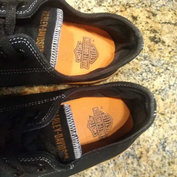 Harley-Davidson Men’s D93197 Biker Motorcycle Casual Shoes Black Orange Size 12