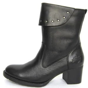 Harley-Davidson Studded Womens Biker Motorcycle Riding‎ Boots Black Leather 39 8