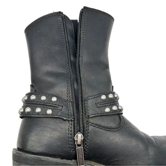 Harley-Davidson Women’s Linnea Leather Motorcycle Boots Black Size 6.5