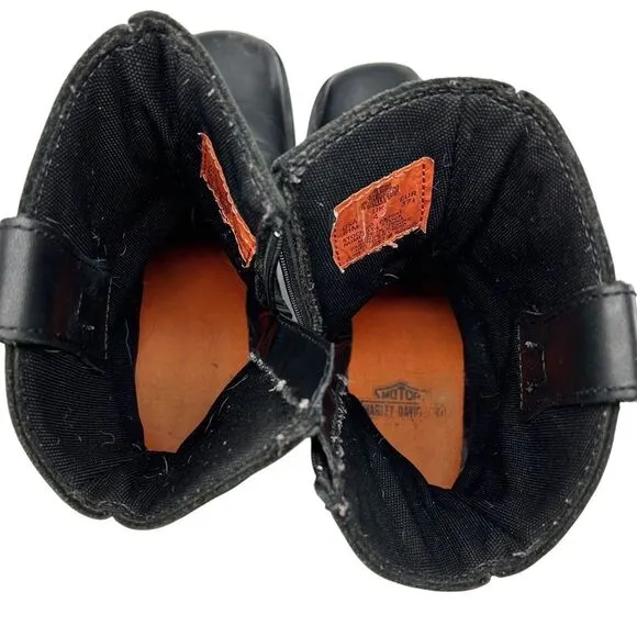 Harley-Davidson Women’s Linnea Leather Motorcycle Boots Black Size 6.5