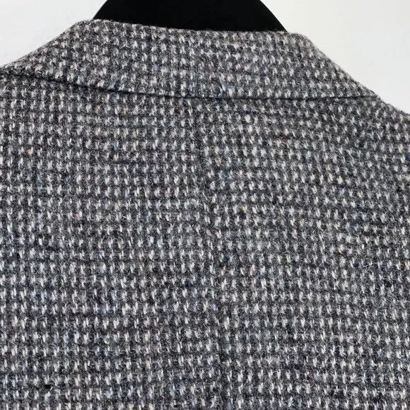 Harris Tweed x Stafford 100% Wool Blazer Jacket in Grey Microcheck Fleck Mens 42