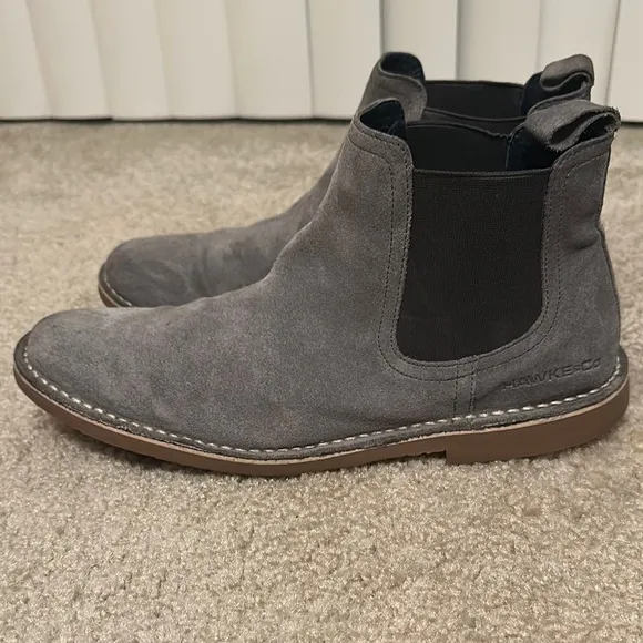 Hawke &amp; Co Men Boots Size 11 Grey Leather Suede Memory Foam Skylark Shoes