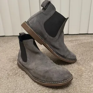 Hawke &amp; Co Men Boots Size 11 Grey Leather Suede Memory Foam Skylark Shoes