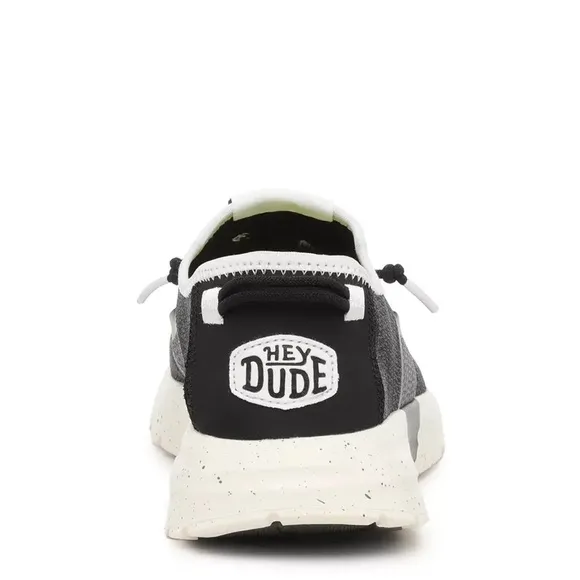 HEY DUDE Sirocco Sport Mode Slip-On Black &amp; White Sneakers Size 13 NEW