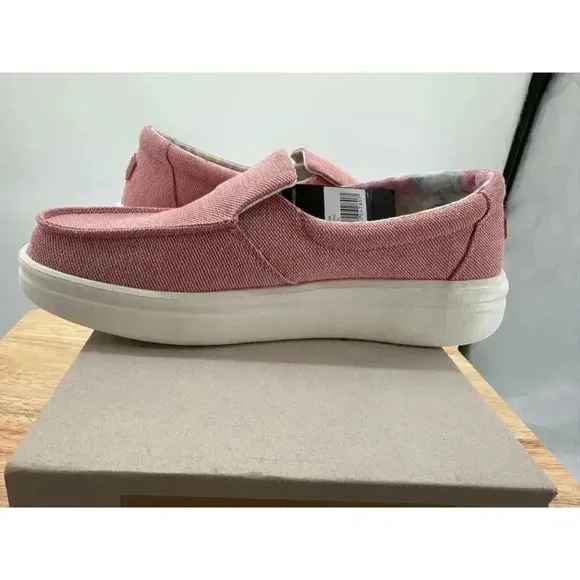 Hey Dude Sneakers Misty Rise Dusty Pink Women's Slip On Casual Shoes Size 9