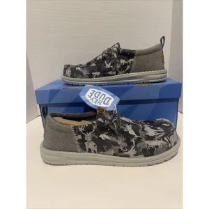 Hey Dude Wally Funk Hunt Camo Men's Casual Shoes Grey Size 9