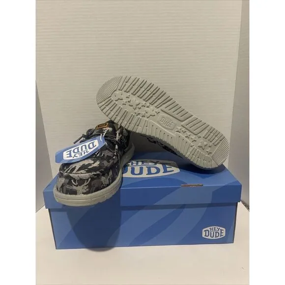 Hey Dude Wally Funk Hunt Camo Men's Casual Shoes Grey Size 9