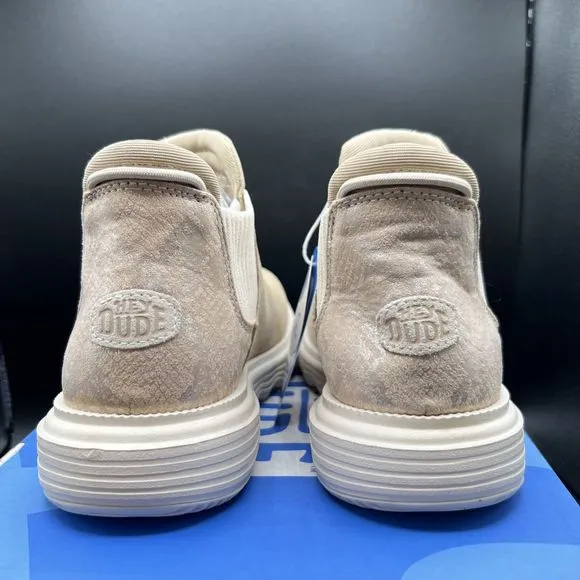 Hey Dude Womens Size 6 Branson Suede Novelty Casual Boots Sand Snake Tan Shoes
