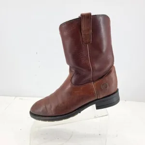 HH Double H Mens Brown Leather Boots  Aeroglide 7 Oil Resistant DSS Sz 9 D