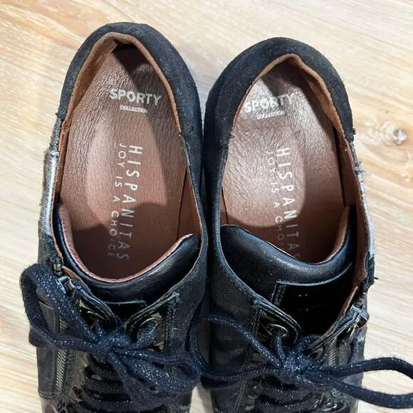 HISPANITAS Sporty Collection Black Sneakers Size 38/7.5