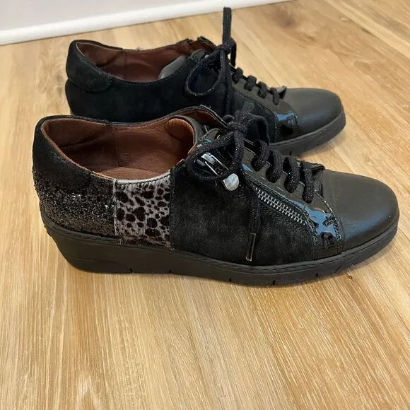 HISPANITAS Sporty Collection Black Sneakers Size 38/7.5