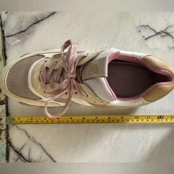 Hogan Chunky Sneakers in Ivory Tan and Pink 38 1/2 (US size 8)
