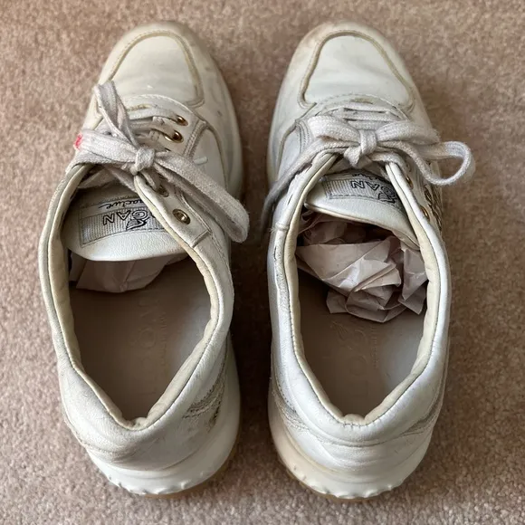 HOGAN Interactive White Silver Sequin Sneakers 34
