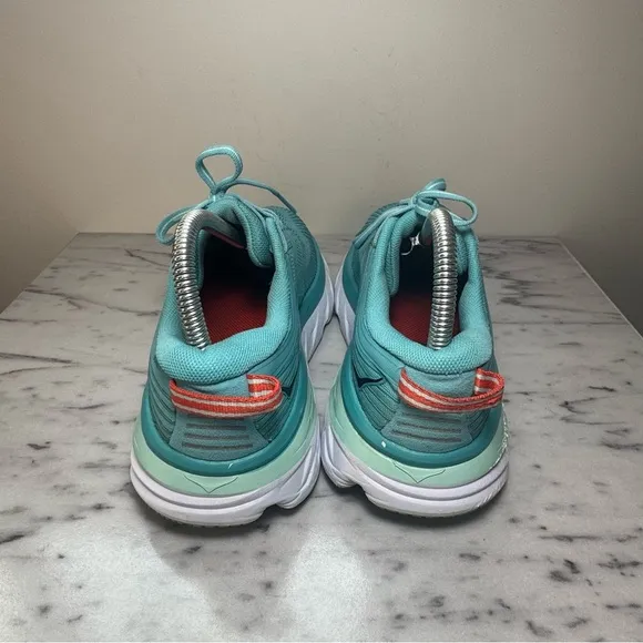 Hoka Bondi 7 Blue And White Athletic Running Shoes Women’s Size 6.5
