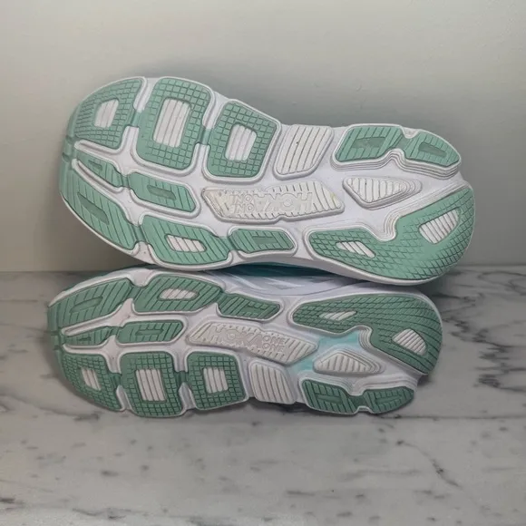 Hoka Bondi 7 Blue And White Athletic Running Shoes Women’s Size 6.5