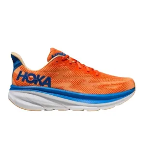 Hoka Clifton 9 Men’s Running Shoe Blue Vibrant Orange Meta Rocker Sneakers