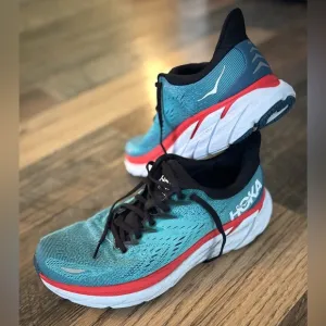 Hoka Men's Running Shoes Clifton 8 - Size: 8.5D 1119393RTAR Sneakers Real Teal