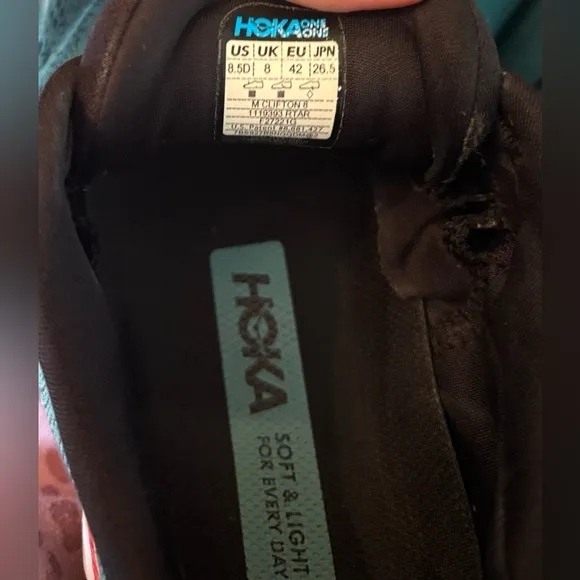 Hoka Men's Running Shoes Clifton 8 - Size: 8.5D 1119393RTAR Sneakers Real Teal