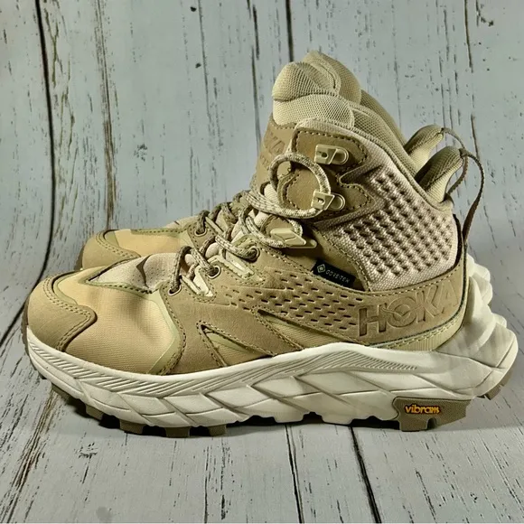 Hoka One One Anacapa Mid GTX Womens Hiking Shoes Brown Size 5.5 1134984-SSEG