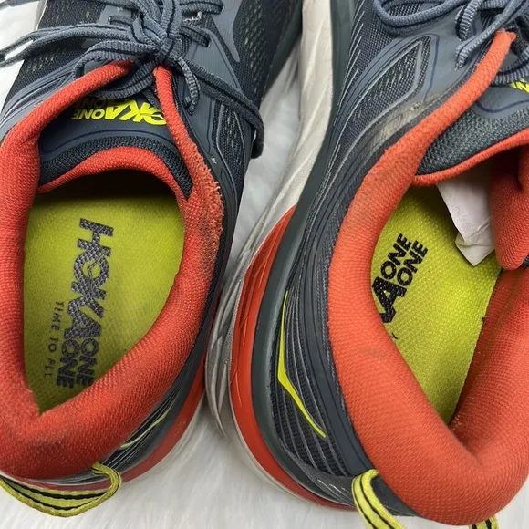HOKA ONE ONE Bondi 7 Running Shoes Men’s 11.5 Sneakers Turbulence/chili