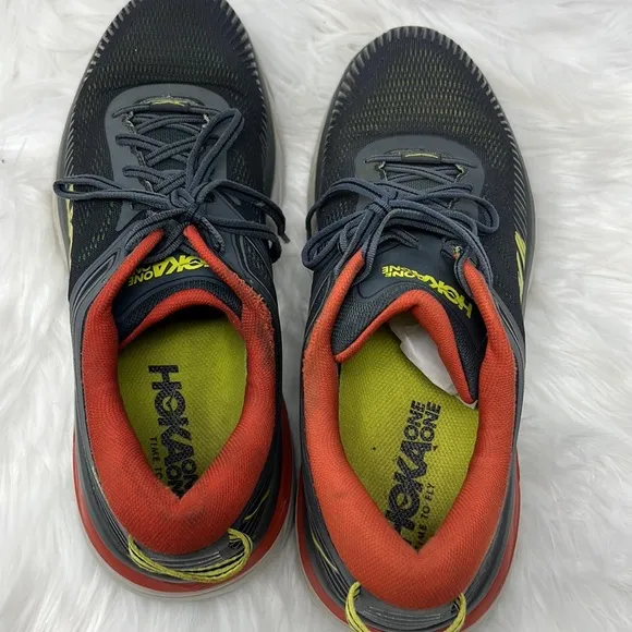 HOKA ONE ONE Bondi 7 Running Shoes Men’s 11.5 Sneakers Turbulence/chili