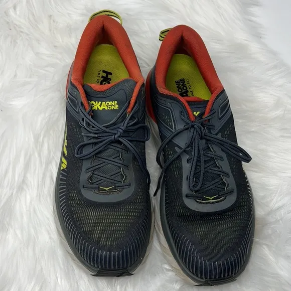 HOKA ONE ONE Bondi 7 Running Shoes Men’s 11.5 Sneakers Turbulence/chili
