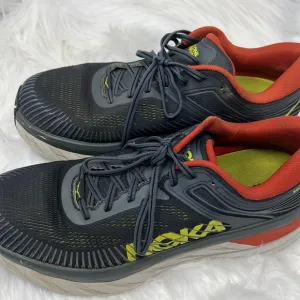 HOKA ONE ONE Bondi 7 Running Shoes Men’s 11.5 Sneakers Turbulence/chili