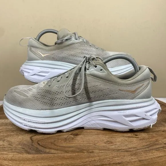 Hoka One One Bondi 8 Harbor Mist Womens Gray Size 9 D Running Shoes NO INSOLES