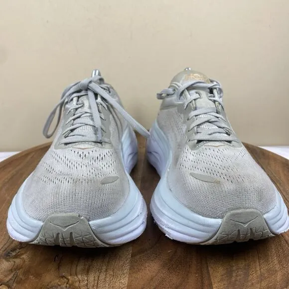 Hoka One One Bondi 8 Harbor Mist Womens Gray Size 9 D Running Shoes NO INSOLES