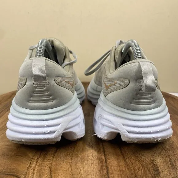 Hoka One One Bondi 8 Harbor Mist Womens Gray Size 9 D Running Shoes NO INSOLES
