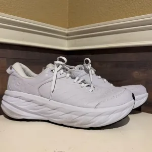 Hoka One One Bondi SR Mens Size 13 White Slip Resistant Sneakers Shoes 1110520